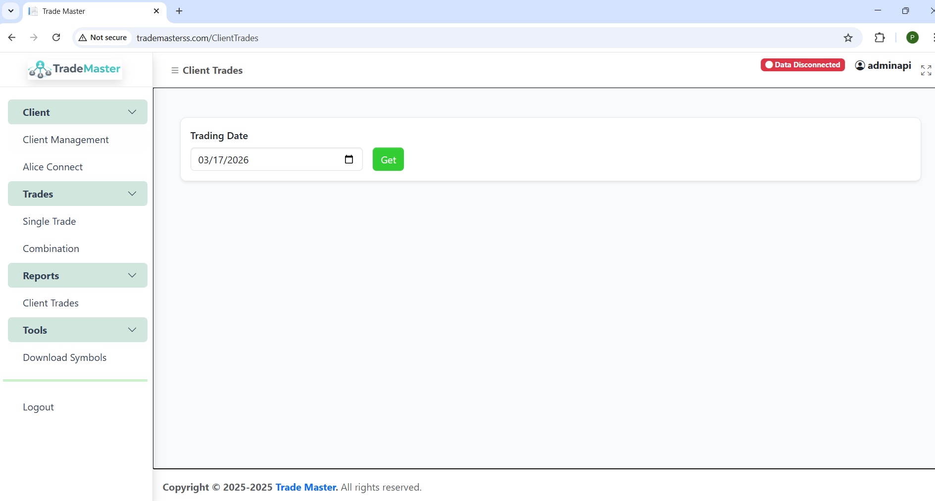 ClientTradesExecuted